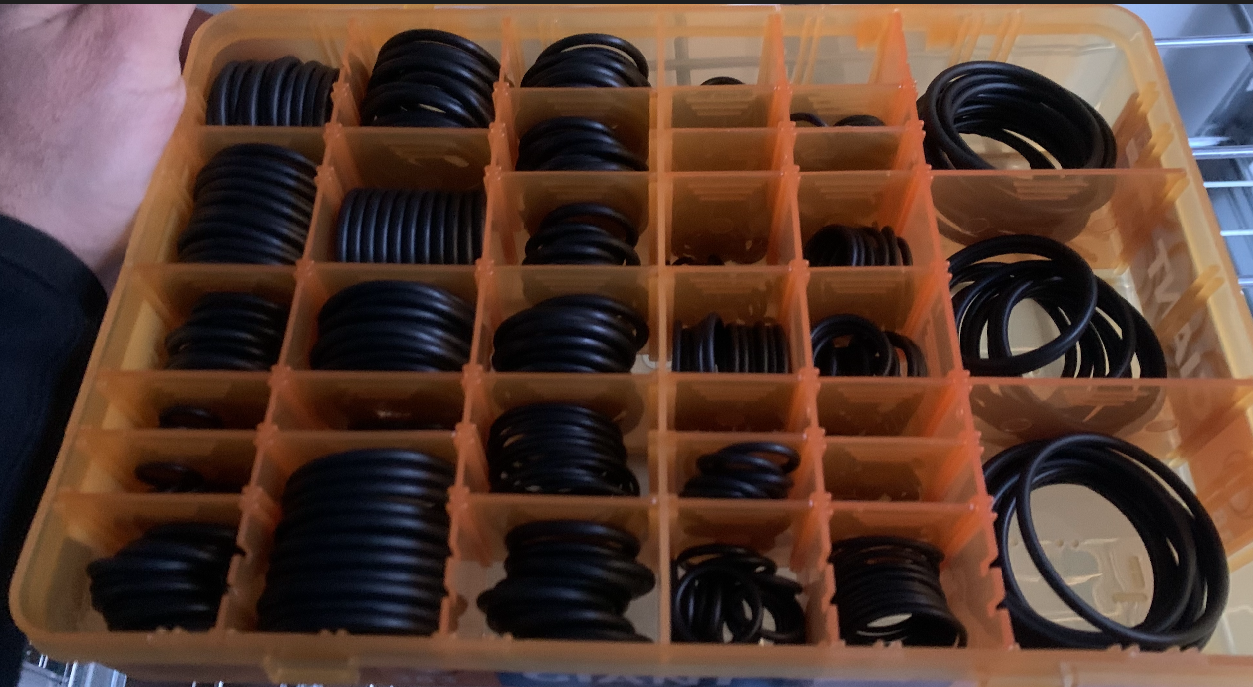 Caja master Kit de O-Rings de 383Pcs para Excavadoras Hitachi / John Deere
