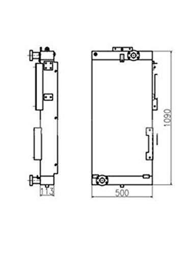 Enfriador de aceite de sistema Hidráulico para Excavadoras Hyundai Robex R210LC9, R210W-9, R250LC9 #11Q6-40640