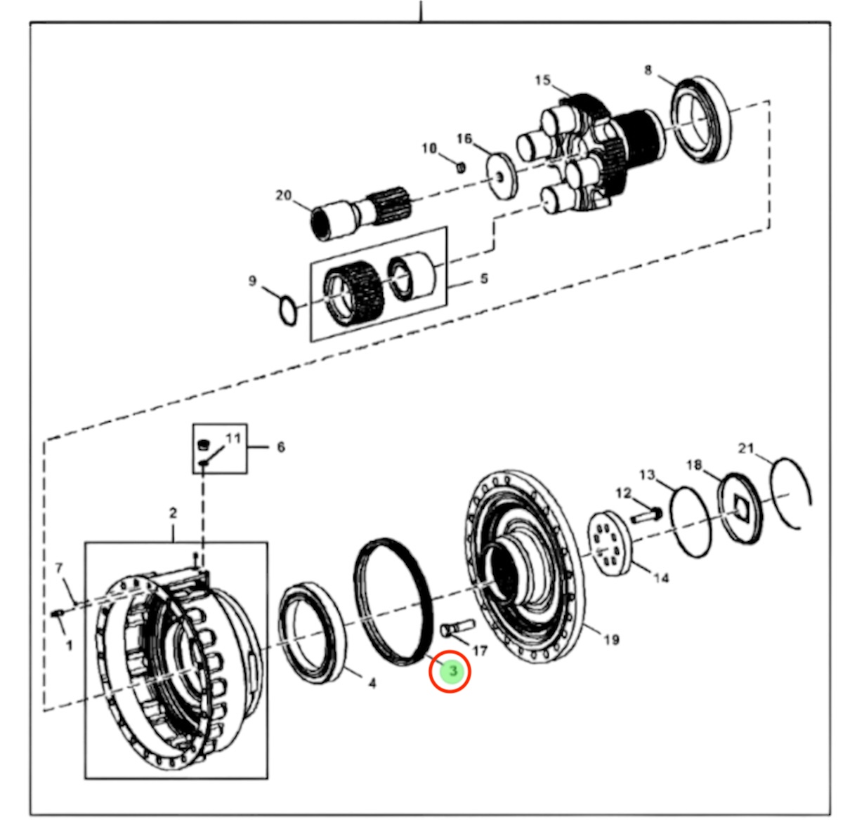 Reten maza de Eje ZF AP420 # 0734-300-225 - AT444963 - AT399156