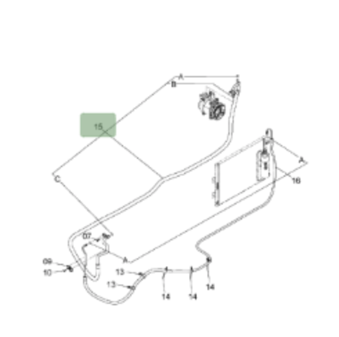 Flexible de sistema de aire acondicionado EXC Hitachi Zaxis 200LC-3 #4631985