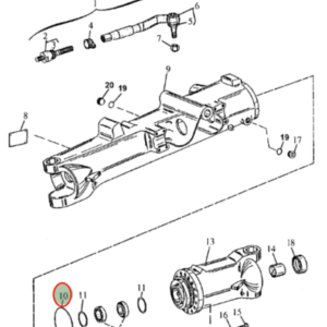 Oring de conjunto diferencial para Eje delantero ZF MS-B-2025 (310E, 310G) #L40306