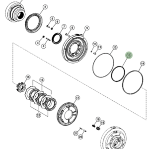 Oring de freno de parkeo de eje trasero ZF JD (310G/310J/310K/310L) #T280912