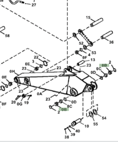 Buje de Boom y Arm para Excavadoras JD & Hitachi 350 #4443884