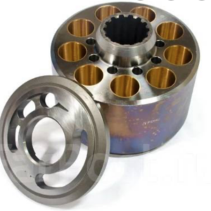Conjunto de bloque de cilindro con placa (L) para bomba hidráulica Kawasaki K3V112 para excavadoras Doosan / Hyundai #1.451-00060 - # XJBN-00066