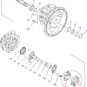 Conjunto de cuna de bomba Hidráulica para excavadoras Komatsu # 708-2L-06630