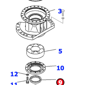 Kit de retén y oring para reductor de giro Excavadoras Komatsu # 07000-15310 - 20Y-26-22420