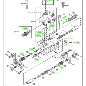 Kit de sellos para control de bomba Hidraulica #2 HPV118 para excavadoras JD & Hitachi 180/200/210/240/250 #FYB00000330